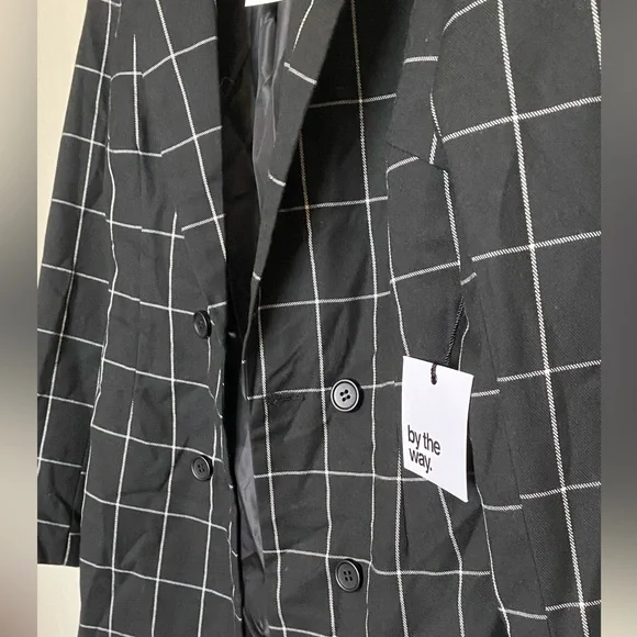 by the way plaid blazer size Small - Picture 3 of 5